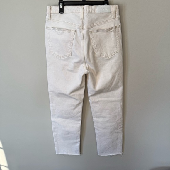 Re/Done Sz 29 Comfort Stretch High Rise 70s Stove Pipe Vintage White Jeans - Picture 5 of 7